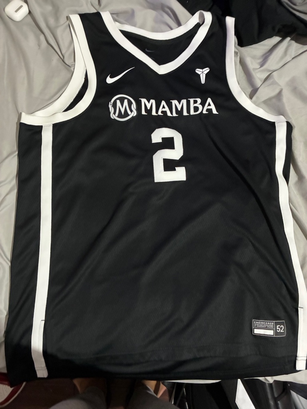 Gigi bryant Mambacita #2 Black & White Basketball Jersey